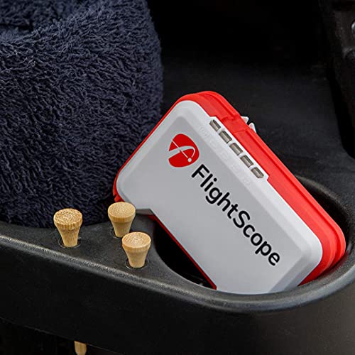 Certified Brands FlightScope Mevo Portable Golf Launch Monitor and Rangefinder White with Red Trim