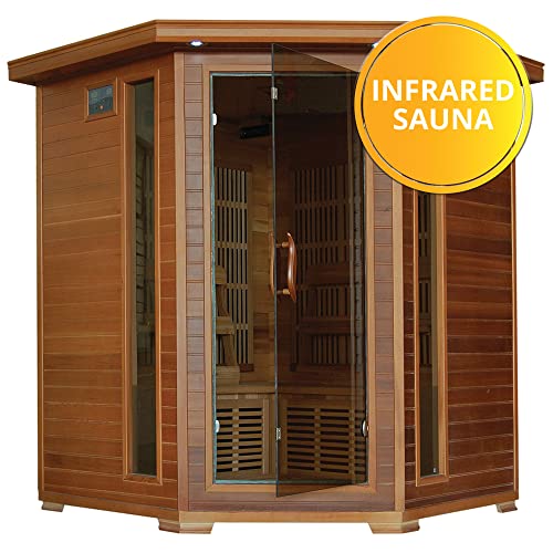Blue Wave Radiant Saunas BSA1320 Whistler Cedar Infrared Sauna 3-4 Person