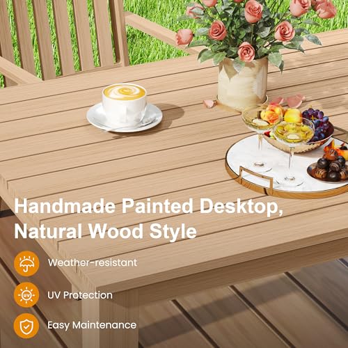 RoyalCraft Aluminum 5-Piece Patio Dining Set with Removable Cushions Brown