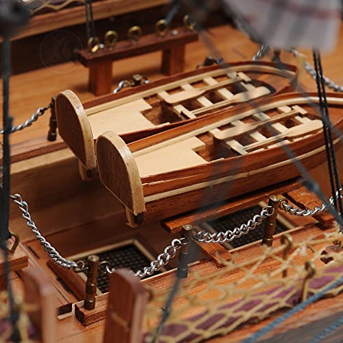 Old Modern Handicrafts USS Constitution Model with Display Case Multi Color