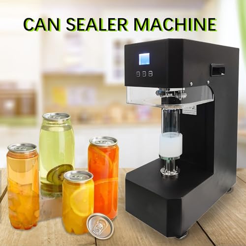 Generic Wixkix Commercial Can Sealer Adjustable Height Electric for Aluminum & Plastic Soda & Beer Black