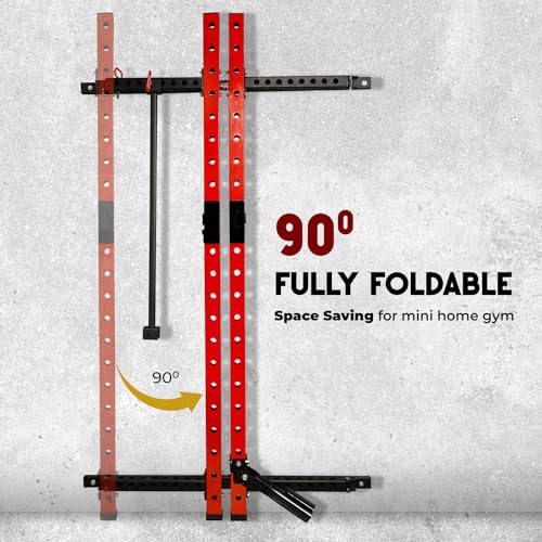 Yes4All Folding Wall Mounted Power Cage Multi Metal Grip Dip Handle Attachment