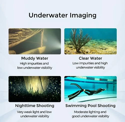 Camoro BW Space Pro Max Underwater Drone with Gripper Claw & 4K Camera Orange-100M