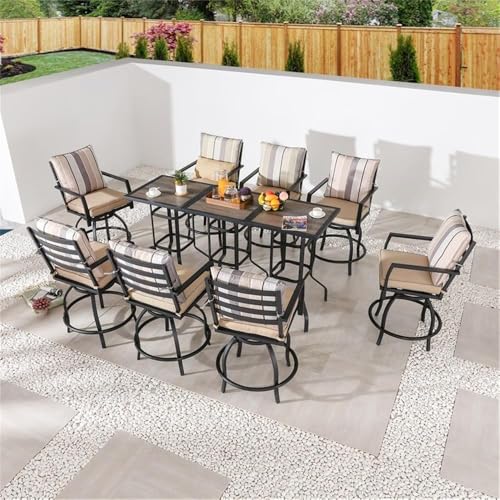 PatioFestival 11-Piece Outdoor Bistro Set Beige