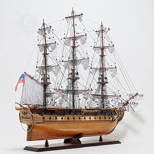 Old Modern Handicrafts USS Constitution Model with Display Case Multi Color