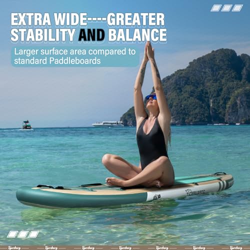 TIGERXBANG Paddle Board 10.8 Stand Up Paddle Board Pandora Collection Verdigris Green