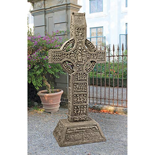 Design Toscano Muiredach High Celtic Cross Grand Scale Statue Gothic Stone