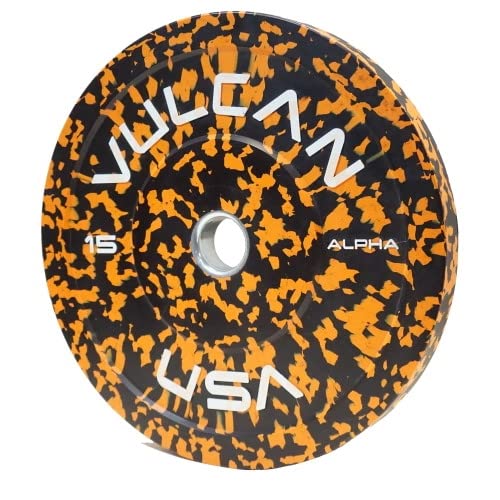 VULCAN Alpha Bumper Plate Set Blue/Yellow/Green/Orange/Grey Fleck