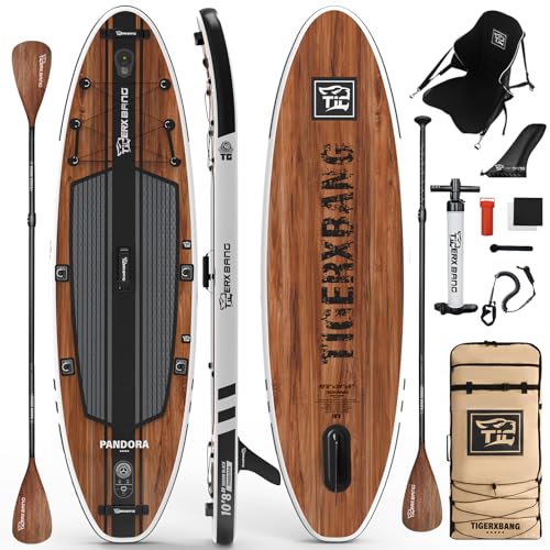 TIGERXBANG Paddle Board 10.8 Stand Up Inflatable SUP Indian Black