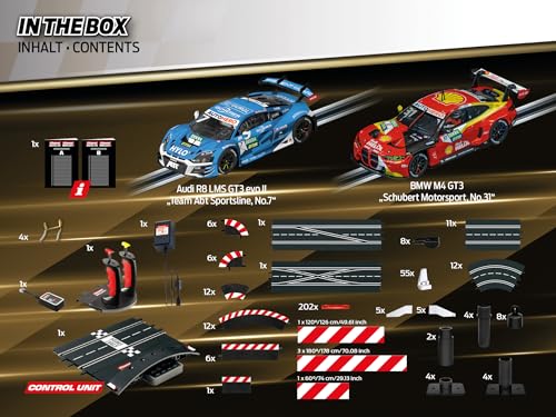 Carrera Digital Electric Slot Car Racing Track Set with Two Cars D124 Full Speed