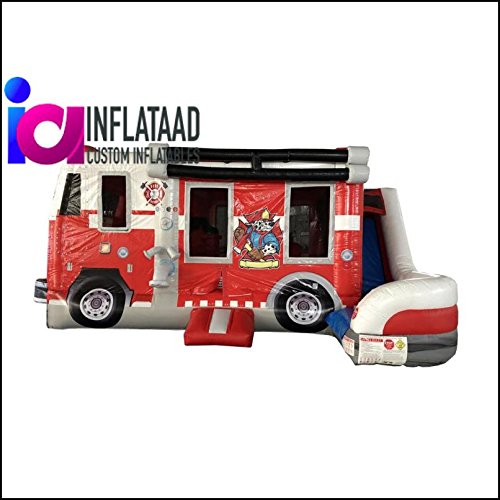 Inflata Ad Inc. Inflatable Fire Truck Multicolor