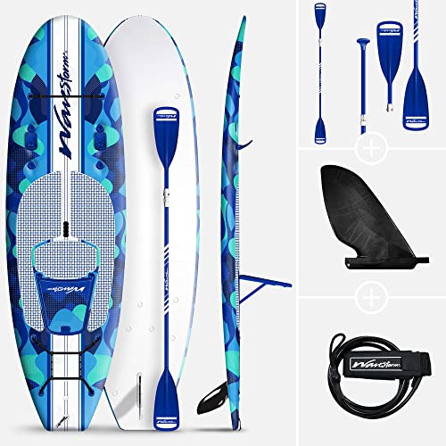 WAVESTORM 9ft6 SUP Kayak Hybrid Stand Up Paddleboard Foam Soft Top Blue