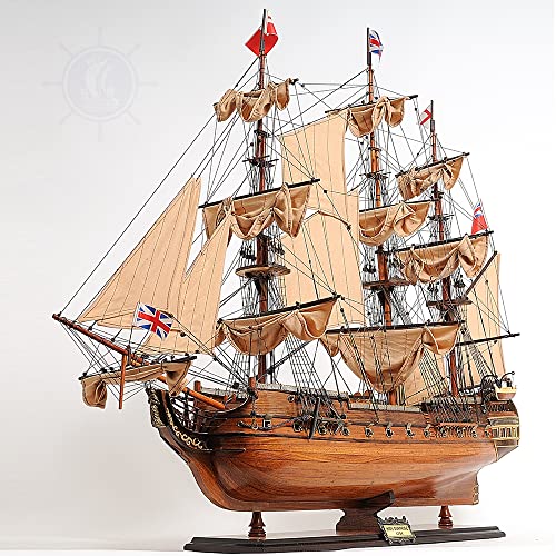 Old Modern Handicrafts Large HMS Surprise Wooden Model Ship Multi Color