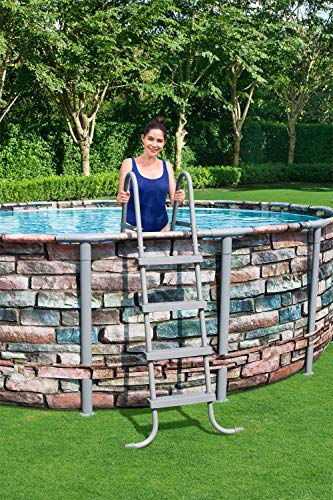 Bestway 56965E Power Steel 16' x 48" Set Above Ground Pool Stone