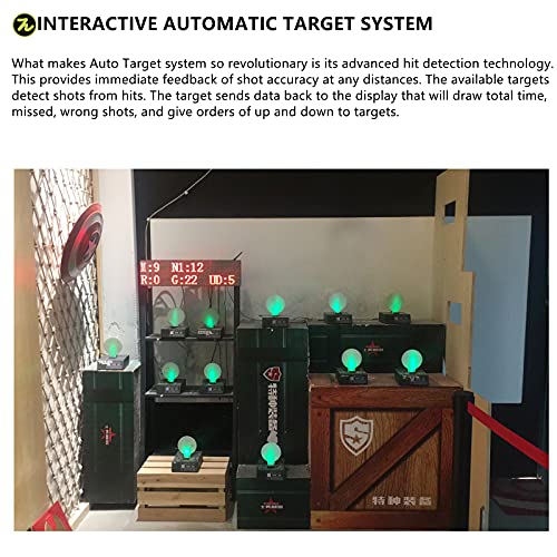 Indesign Steel Target System with Screen Display and Controller for Real-Time Shooting Data (6PCS)