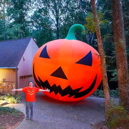 OZIS Giant 20Ft Premium Halloween Inflatable Pumpkin Decoration Orange