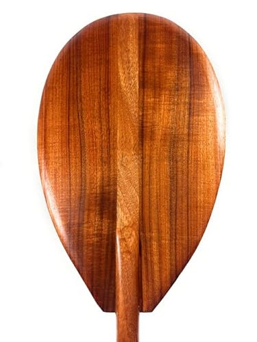 Tikimaster Light Curls Koa Outrigger Paddle 50 Inch with T-Handle