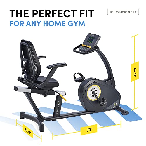 LifeSpan Fitness R5i Recumbent Stationary Bike Black