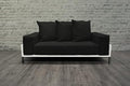 SOLIS Nubis Deep Seated Indoor Outdoor Loveseat White Black