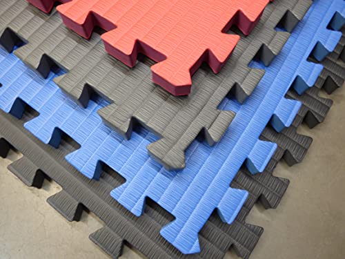 Get Rung MMA EVA Foam Interlocking Puzzle Mats 40"x40"x1" Blue
