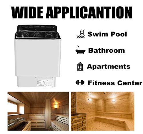 Focket 6KW Stainless Steel Sauna Heater with Digital Display Controller