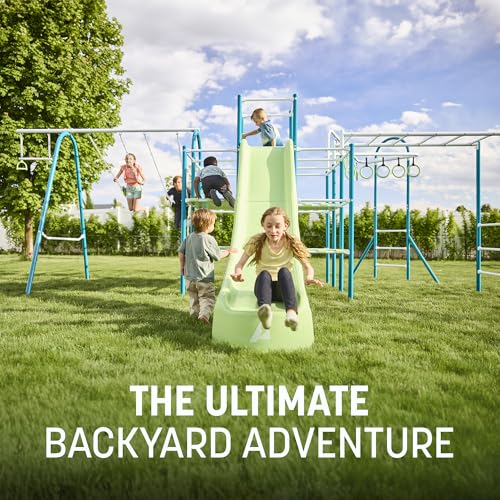 Activplay Modular Jungle Gym Set for Kids Outdoor Playset with Swing, Slide, Monkey Bars