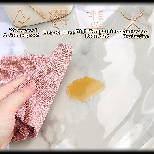 AYLFBFU Heavy Duty Rectangle Tablecloth 59x150 Inch Clear 3mm Thick