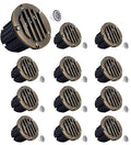 MIK Solutions LED Spot Lights Outdoor Landscape Lighting 112 Solid Brass In Ground Light with 7W LED Bulb Bronze Brass (12 Pack)