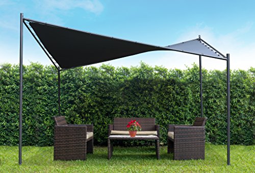 Coolaroo Modern Butterfly Gazebo 13'1" X 13'1" Charcoal