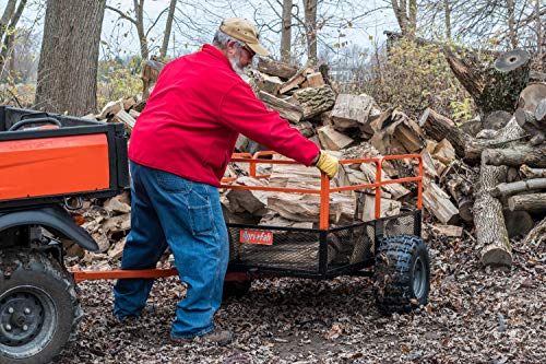 Agri-Fab 1,250-Pound ATV/UTV Swivel Steel Dump Cart Orange/Black