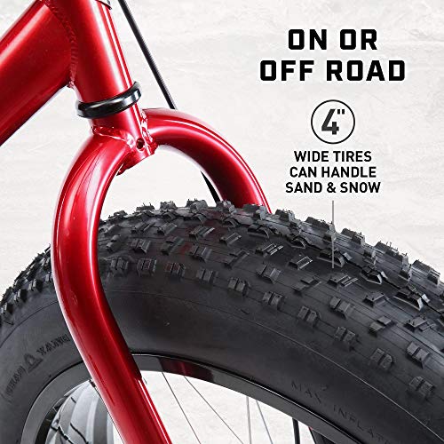 Mongoose Dolomite Fat Tire Mountain Bike Red