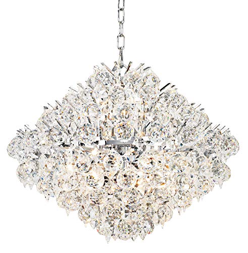 Vienna Full Spectrum Essa Chrome Pendant Chandelier 20" Wide Silver