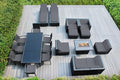 Ohana Depot 20 Piece Outdoor Patio Furniture Grey Wicker Conversation Set with Fire Table