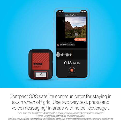 Certified Brands Garmin inReach Messenger Plus GPS Satellite Communicator with SOS Messaging - Signature Gift Bundle