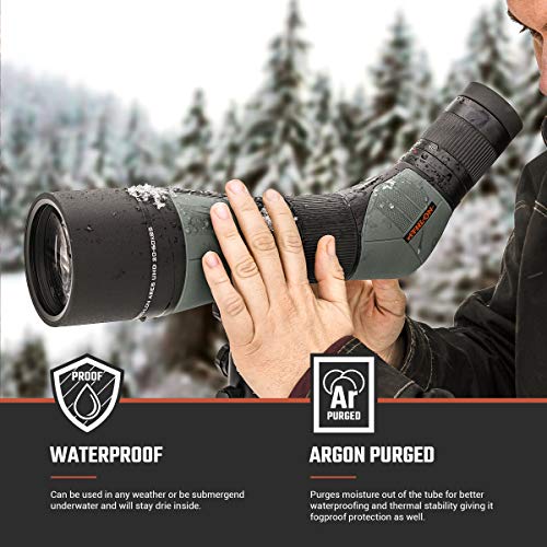 Athlon Optics Ares G2 20-60x85 UHD Spotting Scope 45 Degree Green