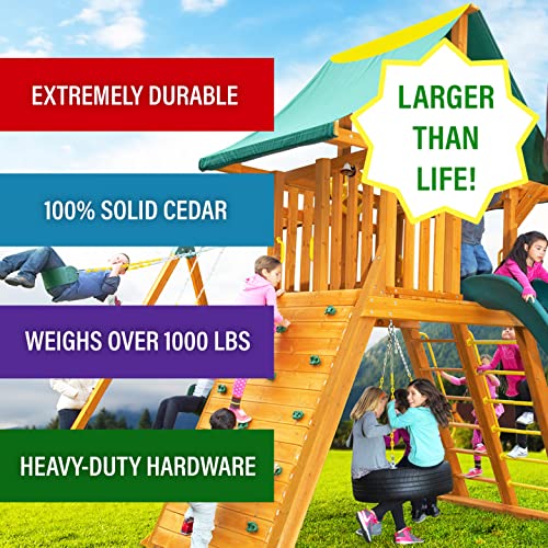 Best in Backyards Extreme Swing Set Jungle Gym Green & Yellow Components