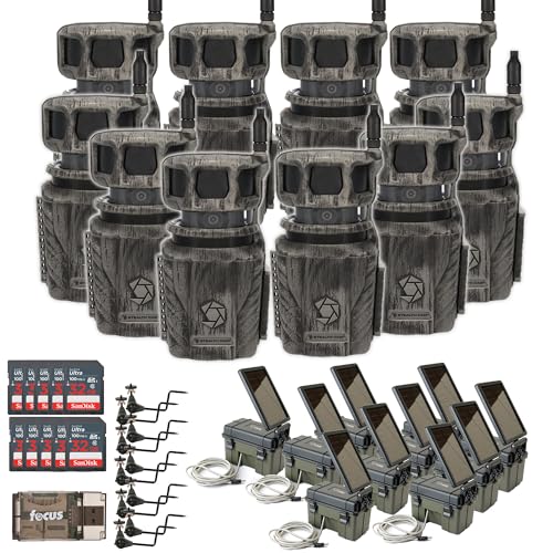 Stealth Cam Revolver 36MP 360-Degree Cellular Trail Camera Bundle with Power Pack, Holder, Memory Card, and Reader (41 Items)