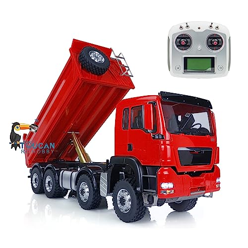 TOUCAN RC HOBBY Lesu 8X8 Hydraulic Rc Dumper Truck Model Red