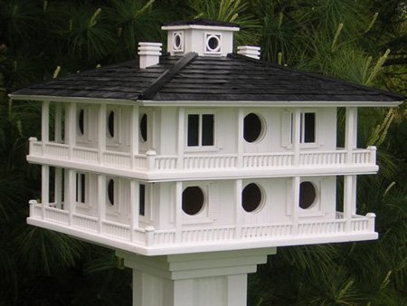 CC Home Furnishings 21" Fully Functional Mansion Style Outdoor Garden Birdhouse White