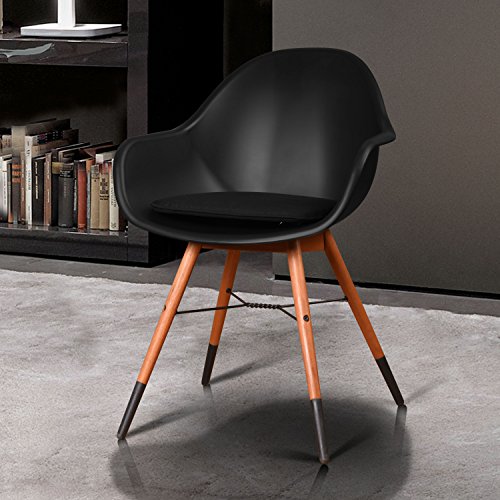 Amazonia Monaco 4 Piece Indoor Armchair Set with Cushions Black