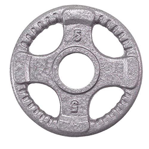 Body-Solid Olympic Quad Grip Weight Plate Set 455 lb Chrome/Gray