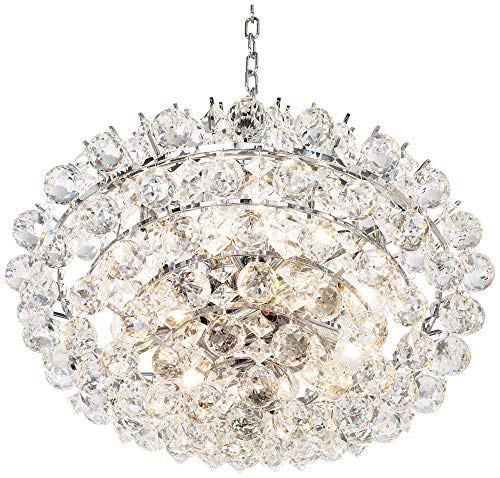 Vienna Full Spectrum Essa Chrome Pendant Chandelier 20" Wide Silver