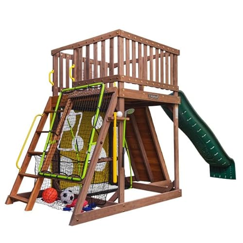 KidKraft All-in-One Sports Adventure Wooden Playset Brown