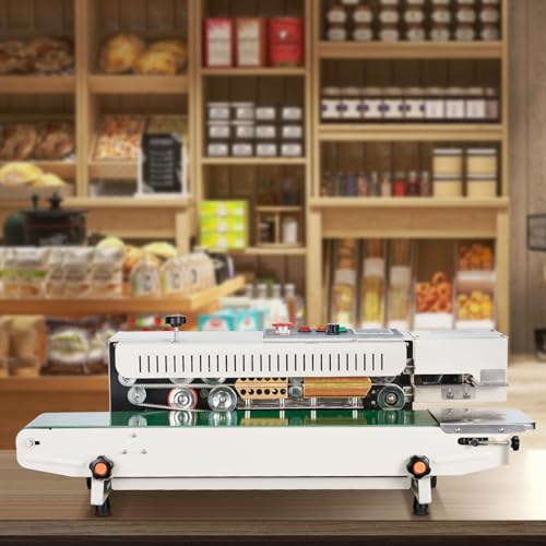 VEVOR Continuous Bag Band Sealing Machine 0.24-0.47 in Seal Width White