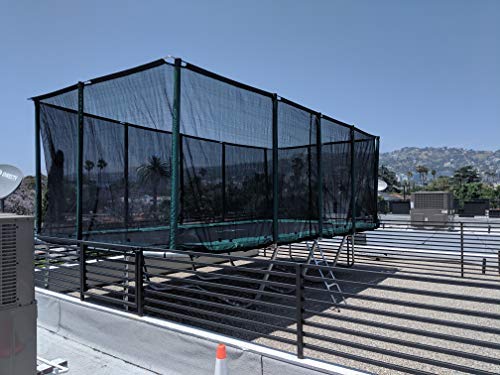 Galactic Xtreme Gymnastic Rectangle Trampoline 10x20 Ft with Net Enclosure