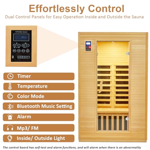 Towallmark Low EMF Infrared 2 Person Sauna Wood
