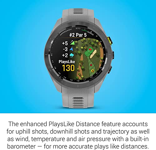 Garmin Approach S70 Golf GPS Watch Gray 42mm AMOLED Display