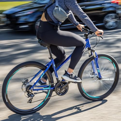 Schwinn GTX 2.0 Comfort Adult Hybrid Bike 700c Black/Blue