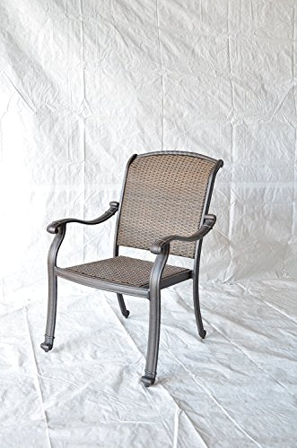 Patio Land Santa Clara Outdoor Dining Set of 8 Chairs Dark Bronze
