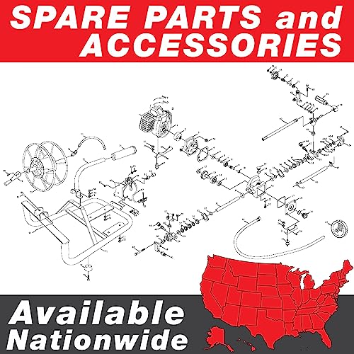 Tomahawk Power 1.3HP Skid Sprayer with Honda GX35, 100ft Hose, 500 PSI Pump Red